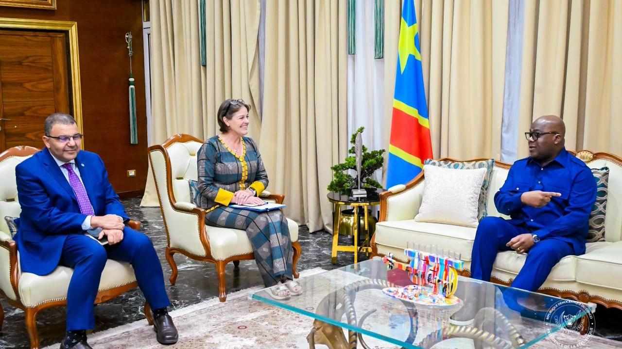 Le Président Tshisekedi reçoit la RSSG a.i. Vivian van de Perre à la Cité de l’Union africaine