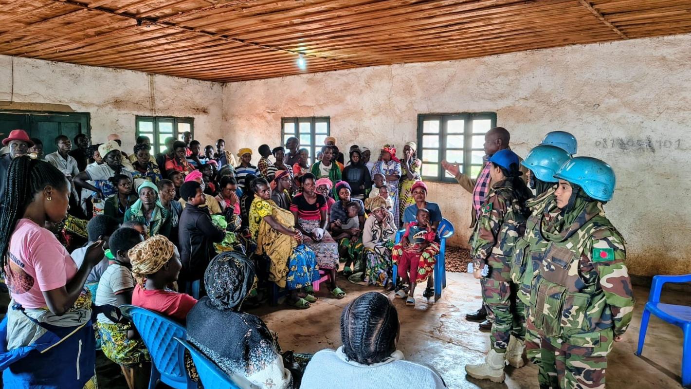 Les différentes composantes de la MONUSCO multiplient les activités de sensibilisation pour encourager la participation des femmes à la vie sociale et communautaire, tout en renforçant leur protection ainsi que celle des enfants.