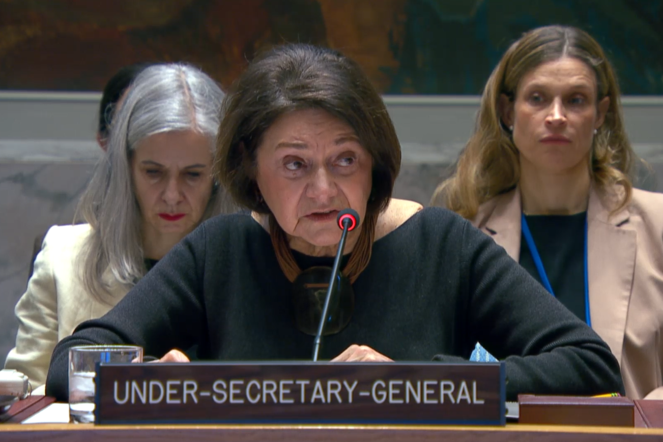 USG DiCarlo briefs the Security Council.